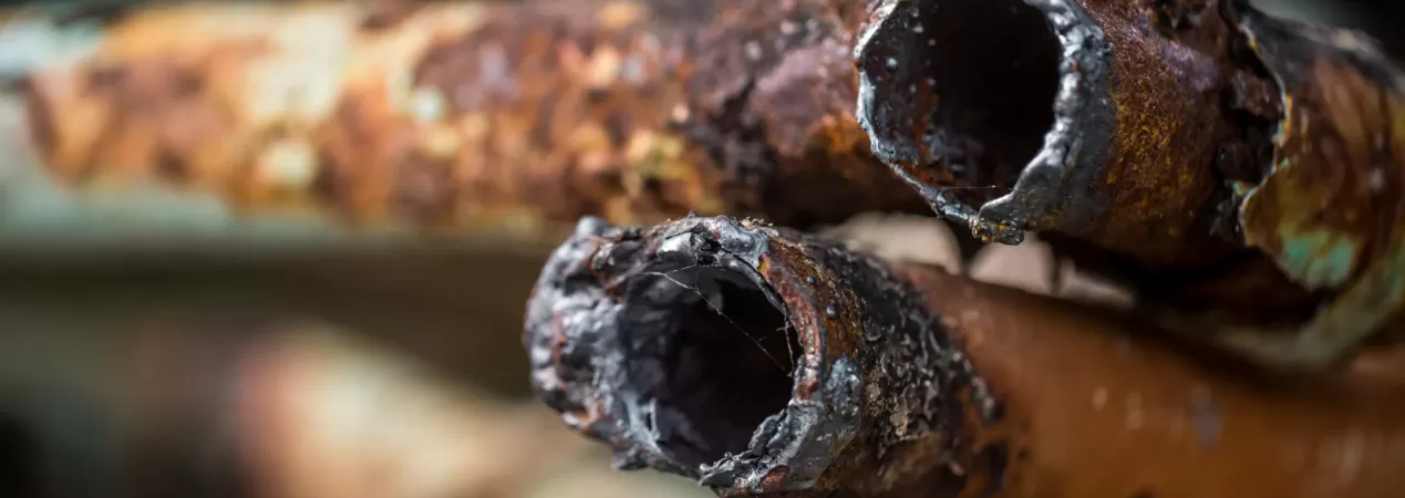 rusty pipes closeup of old rusty welding